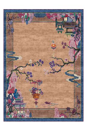 فرش رنگی قابل شستشو Rugs Modern Halı - کد 760386770
