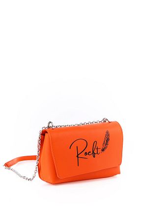 کیف دوشی نارنجی زنانه چرم مصنوعی Roeft - کد 760519362