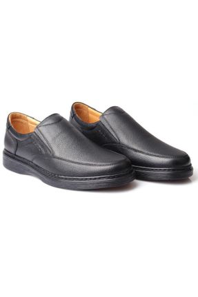 کفش کژوال مشکی مردانه چرم طبیعی پاشنه کوتاه ( 4 - 1 cm ) پاشنه ساده کد 446848579