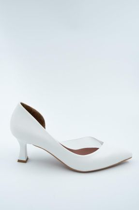 کفش استایلتو سفید پاشنه نازک پاشنه متوسط ( 5 - 9 cm ) کد 334033657