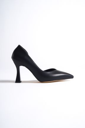 کفش مجلسی مشکی زنانه پاشنه نازک پاشنه متوسط ( 5 - 9 cm ) چرم مصنوعی کد 37128328
