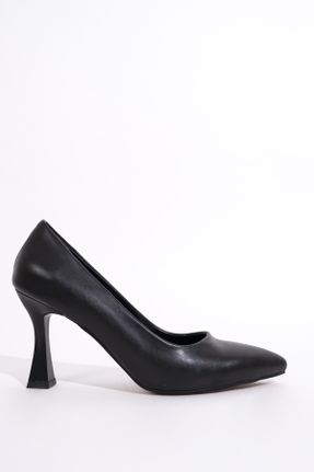 کفش مجلسی مشکی زنانه چرم مصنوعی پاشنه نازک پاشنه متوسط ( 5 - 9 cm ) کد 218308883
