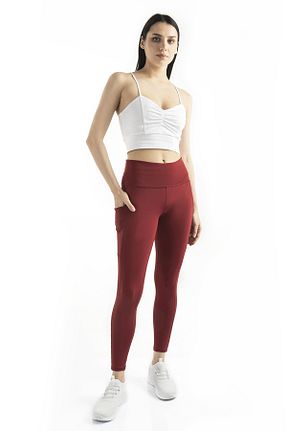 ساق شلواری اسپرت زرشکی زنانه بلند The Step Sports - کد 118635589