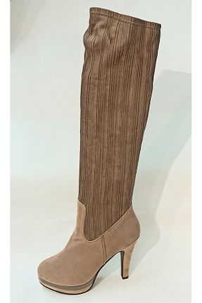 چکمه قهوه ای زنانه جیر BRGL - کد 208486740
