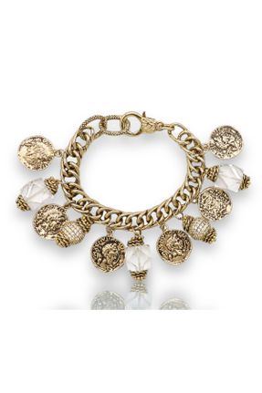 دستبند جواهر طلائی زنانه روکش طلا کد 307621404