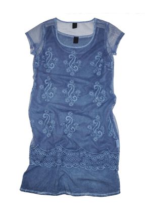 لباس آبی زنانه بافتنی پلی استر کد 97338142