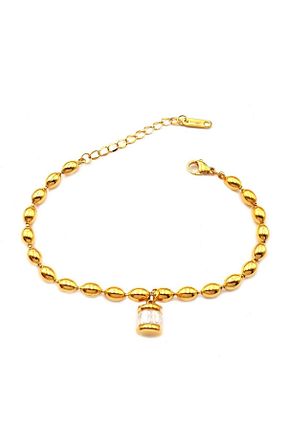 دستبند استیل (فولاد) طلائی زنانه استیل (فولاد) Welch - کد 761245491