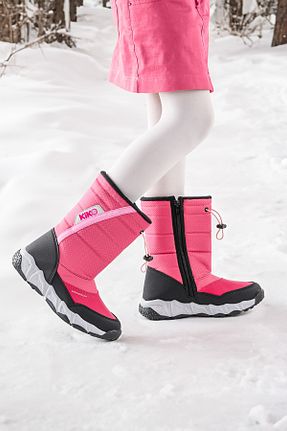 بوت برفی صورتی بچه گانه پارچه ای Kiko Kids - کد 466345146
