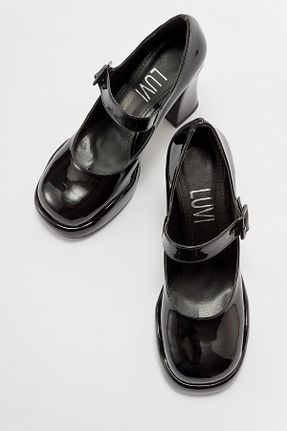 کفش پاشنه بلند کلاسیک مشکی زنانه چرم مصنوعی luvishoes - کد 761351066