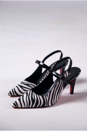 کفش پاشنه بلند کلاسیک مشکی زنانه پاشنه متوسط ( 5 - 9 cm ) پاشنه نازک کد 761612361