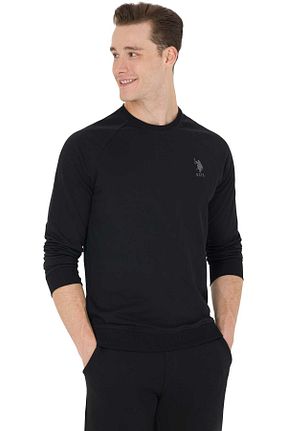 سوئیشرت مشکی مردانه ساده U.S. Polo Assn. - کد 761616524