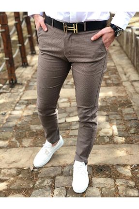 شلوار قهوه ای مردانه پنبه ای ukdwear - کد 42748469