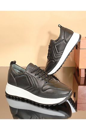 کفش کژوال مشکی زنانه چرم خالص Konfores - کد 761865579