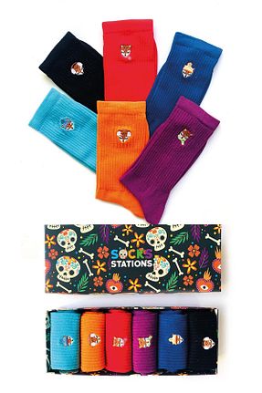 جوراب مشکی زنانه پنبه ای Socks Stations - کد 101401768