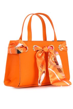 کیف دوشی نارنجی زنانه چرم مصنوعی کد 762056508