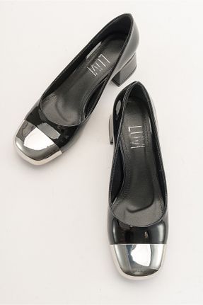 کفش پاشنه بلند کلاسیک مشکی زنانه چرم لاکی پاشنه ضخیم پاشنه متوسط ( 5 - 9 cm ) کد 762120746