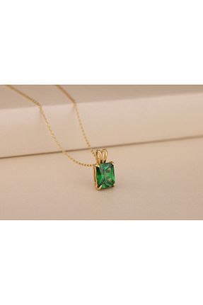 گردنبند نقره سبز زنانه 925 عیار Akgül Silver - کد 762216705