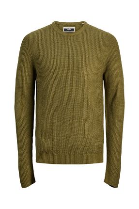 پلیور خاکی مردانه ساده Jack & Jones - کد 762221634