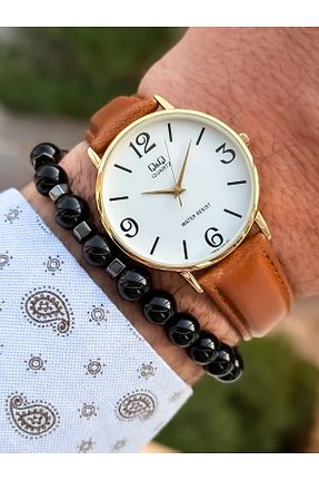 ساعت مچی قهوه ای مردانه 41-45 میلی متر Q&Q - کد 762572027