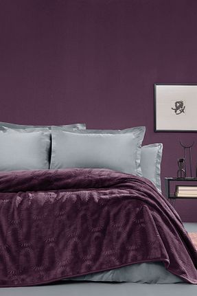 پتو دونفره بنفش پلی استر Yataş - کد 762257559