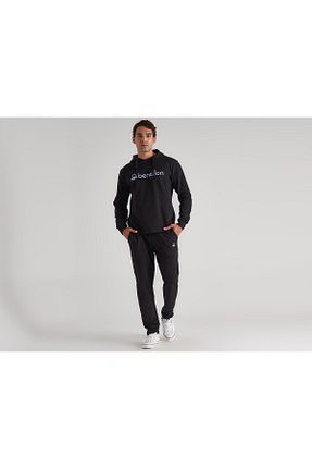 سوئیشرت مشکی مردانه ساده United Colors of Benetton - کد 762329365