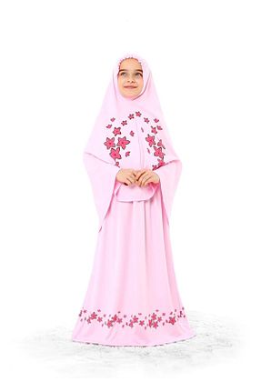 ست بالاتنه و پائین تنه صورتی بچه گانه بافت skycott - کد 762382467