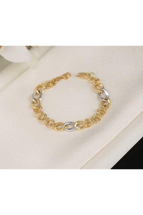 دستبند نقره طلائی زنانه کد 762580525