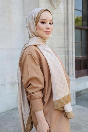 شال طلائی زنانه ویسکون İpekel - کد 762734624