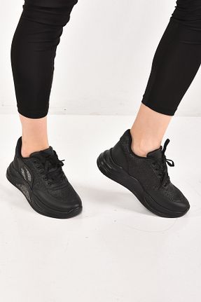 کفش اسنیکر مشکی زنانه بند دار Azim Shoes - کد 762784286