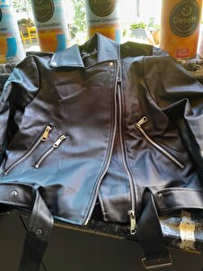 YERTEKS Women's Leather Jacket Seamless- Trendyol