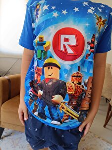 DobaKids 3D Printed Boy Roblox T-shirt Saks- Trendyol