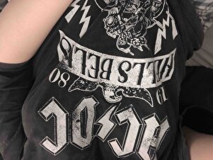 Trendiz Erkek Ac/Dc Tshirt Antrasit - Trendiz