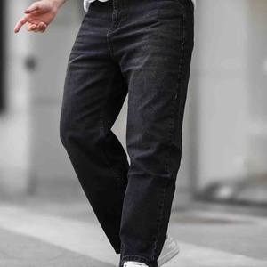 Siyah Erkek Yıkamalı Baggy Jean 7216 - Madmext