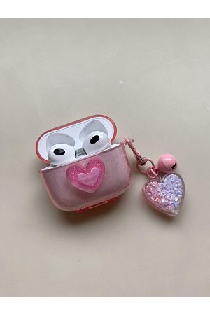 3.nesil uyumlu pembe kalp desenli dekorlu koruyucu kılıf