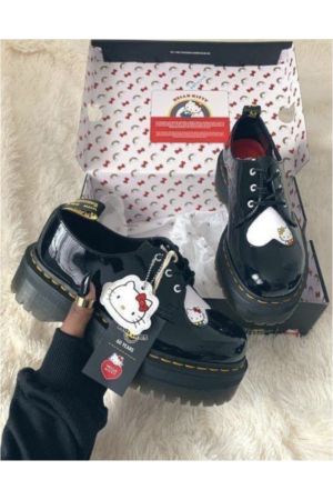 Siyah Harajuku Tarz Lolita Ayakkabı