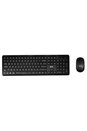BKB2 Siyah Türkçe Q Ev Ofis Kullanıma Uygun Kablosuz Klavye Mouse Set