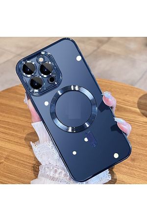 Apple iPhone 15 Pro Max Kılıf Magsafe Kamera Lensli Korumalı Şeffaf Silikon Kapak