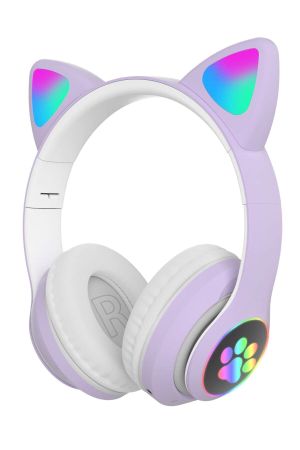 Vilya Kedi Kulağı Detaylı Uyumlu Bluetooth Kablosuz Kulaklık Çocuk Oyuncu