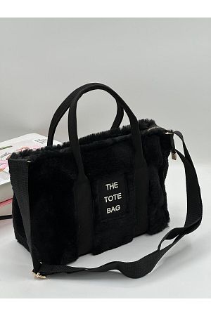 THE TOTE BAG Peluş Uzun Nubuk Kolon Askılı Kadın El ve Omuz Çantası