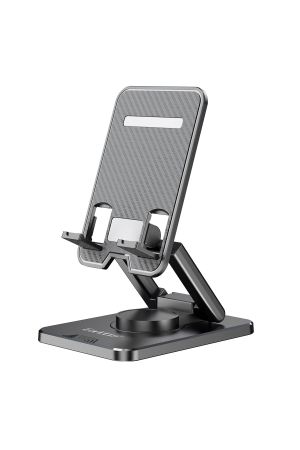 360 Derece Dönebilen Ayarlanabilir Katlanır Metal Kasalı Masaüstü Telefon Tablet Standı