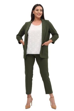 Kadın Blazer Ceket | Haki | Büyük Beden | 7 Renk | Takım Elbise Uyumlu