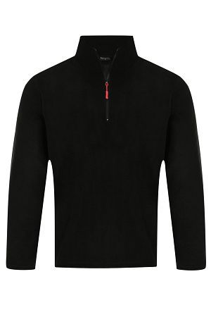 Erkek Tüylenme Yapmaz Fit Bato Yaka Soğuk Geçirmez Siyah Polar Sweatshirt