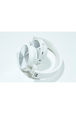 Kulaküstü Bluetooth Kulaklık Stereo Ses Kalitesi Beyaz