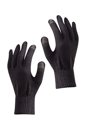 Soft Parmak Touch Siyah Eldiven Dokunmatik Parmak Unisex
