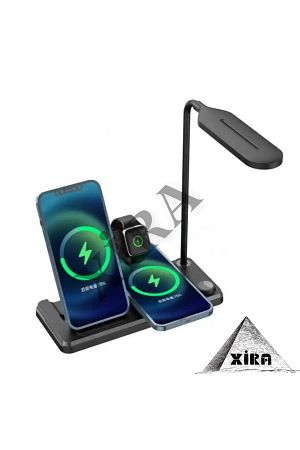 Masaüstü Kablosuz Şarj ve Masa Lambası Qi Standı 4 in 1