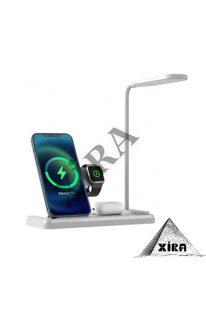 Masaüstü Kablosuz Şarj ve Masa Lambası Qi Standı 4 in 1
