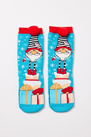 Sweet Santa Çocuk Soket Çorap Desenli