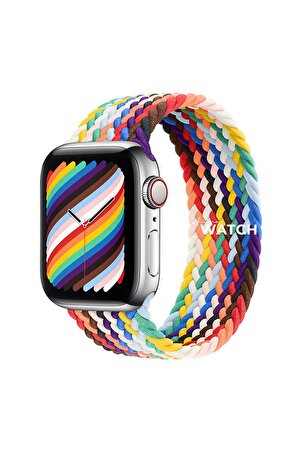 Apple Watch Uyumlu Örgü Loop Kordon M Beden 42,44,45,49mm Esnek