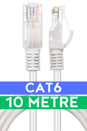 Cat6 10mt Lan Ethernet Kablosu Fabrikasyon Internet Kablo
