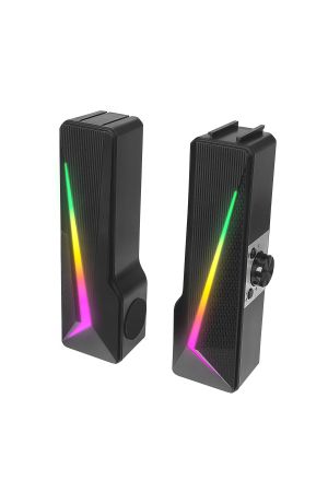 MD-S157 2.0 10W RGB Ledli Oyuncu Siyah USB SoundBar 2.0 Speaker